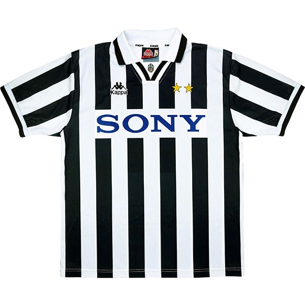 Maillot Football Juventus Domicile Retro 1995 1996 Negro Blanc